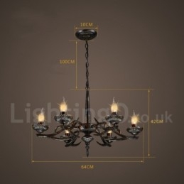 Designer Touch Decorative Industrial Style Steel Lighting Store Pendant Chandelier Light