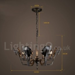 Designer Touch Decorative Industrial Style Steel Lighting Store Pendant Chandelier Light