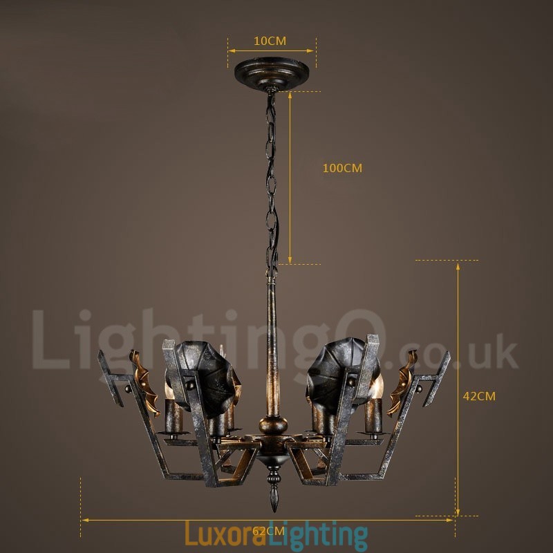 Designer Touch Decorative Industrial Style Steel Lighting Store Pendant Chandelier Light