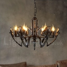 Designer Touch Decorative Industrial Style Steel Lighting Store Pendant Chandelier Light