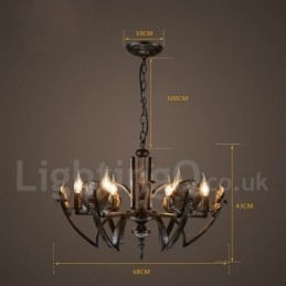 Designer Touch Decorative Industrial Style Steel Lighting Store Pendant Chandelier Light