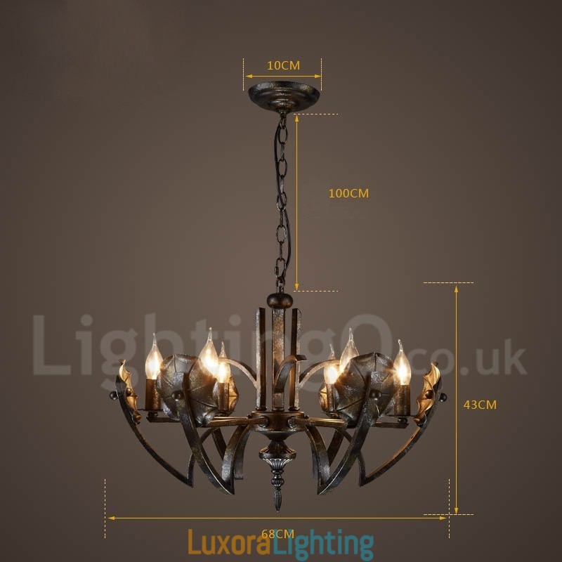 Designer Touch Decorative Industrial Style Steel Lighting Store Pendant Chandelier Light