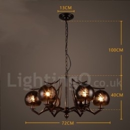 Designer Touch Decorative Industrial Style Steel Lighting Store Pendant Chandelier Light