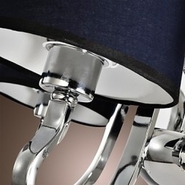 Designer Touch Decorative Vintage Chandelier 4 Light Classic Fabric Metal Painting