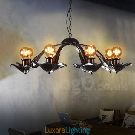 Designer Touch Decorative Industrial Style Steel Lighting Store Pendant Chandelier Light