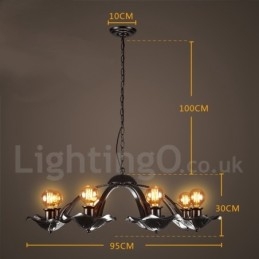 Designer Touch Decorative Industrial Style Steel Lighting Store Pendant Chandelier Light