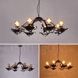 Designer Touch Decorative Industrial Style Steel Lighting Store Pendant Chandelier Light