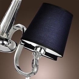 Designer Touch Decorative Vintage Chandelier 4 Light Classic Fabric Metal Painting