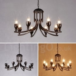 Designer Touch Decorative Industrial Style Steel Lighting Store Pendant Chandelier Light