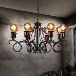 Designer Touch Decorative Industrial Style Steel Lighting Store Pendant Chandelier Light