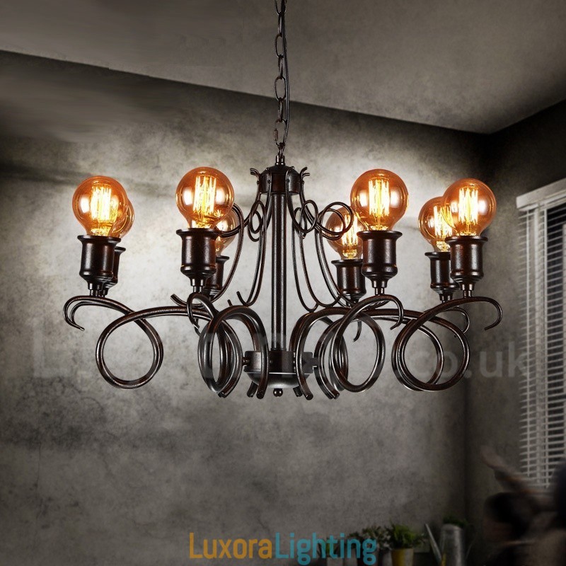 Designer Touch Decorative Industrial Style Steel Lighting Store Pendant Chandelier Light