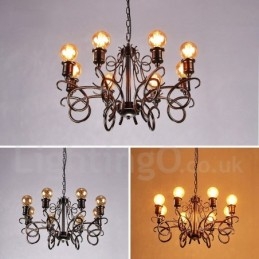Designer Touch Decorative Industrial Style Steel Lighting Store Pendant Chandelier Light