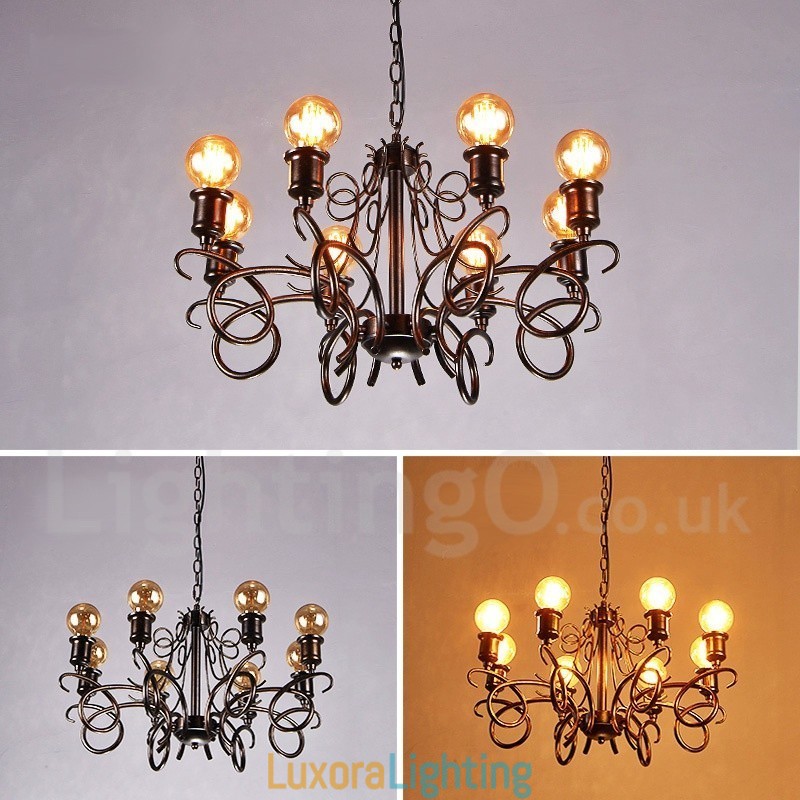 Designer Touch Decorative Industrial Style Steel Lighting Store Pendant Chandelier Light