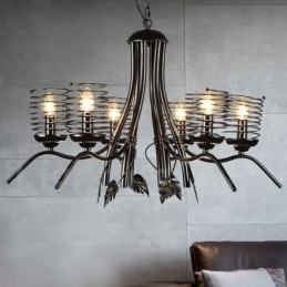 Designer Touch Decorative Industrial Style Steel Lighting Store Pendant Chandelier Light