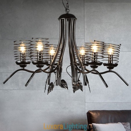 Designer Touch Decorative Industrial Style Steel Lighting Store Pendant Chandelier Light