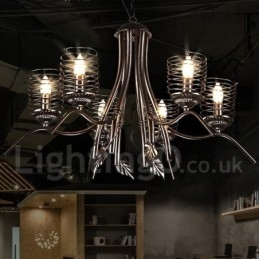 Designer Touch Decorative Industrial Style Steel Lighting Store Pendant Chandelier Light