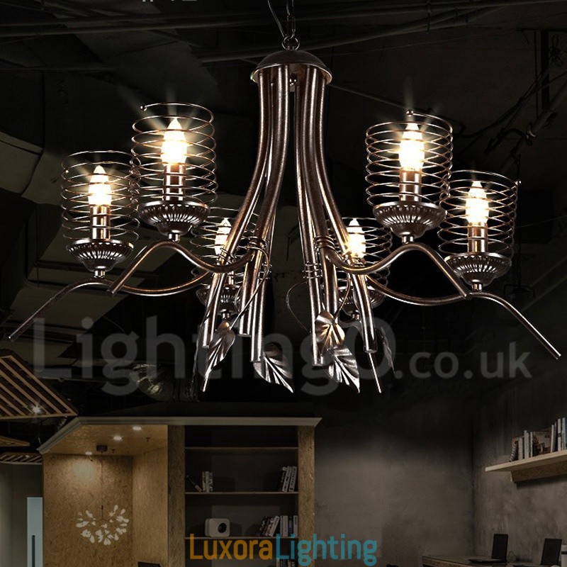 Designer Touch Decorative Industrial Style Steel Lighting Store Pendant Chandelier Light