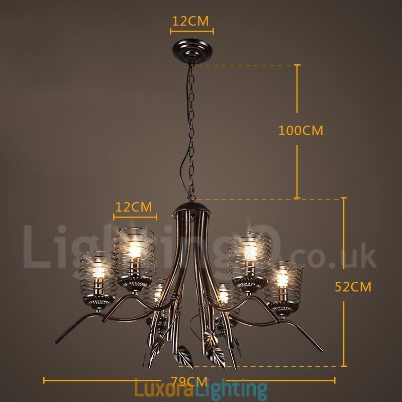 Designer Touch Decorative Industrial Style Steel Lighting Store Pendant Chandelier Light