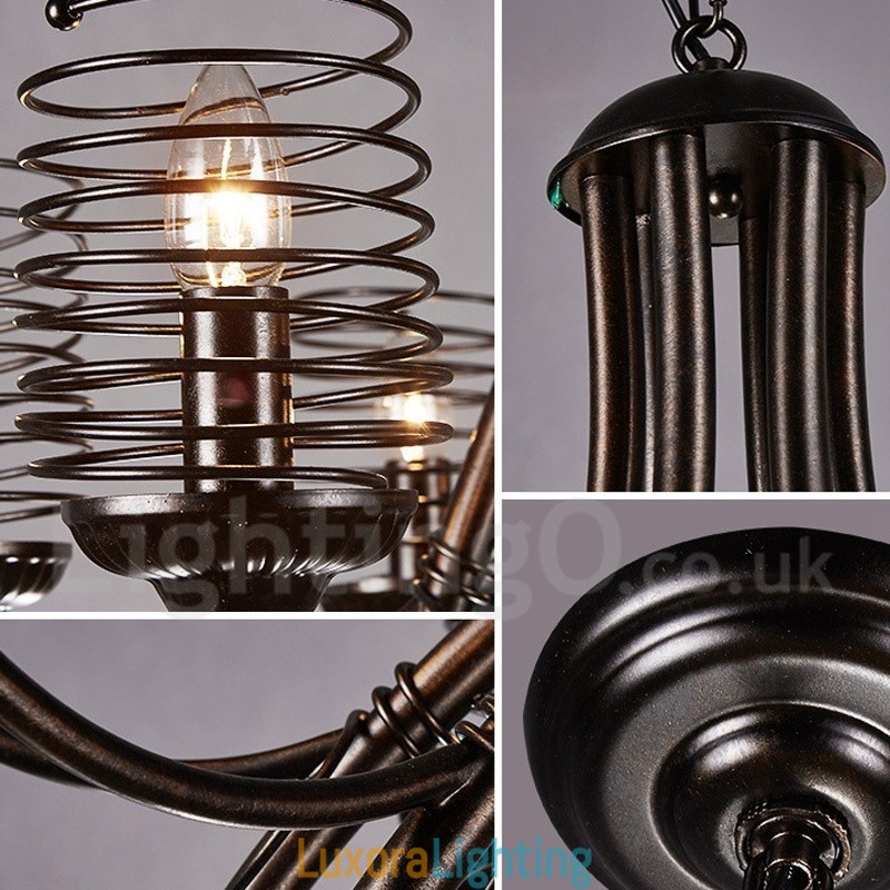 Designer Touch Decorative Industrial Style Steel Lighting Store Pendant Chandelier Light