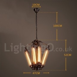 Designer Touch Decorative Industrial Style Steel Lighting Store Pendant Chandelier Light