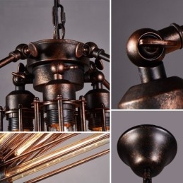 Designer Touch Decorative Industrial Style Steel Lighting Store Pendant Chandelier Light