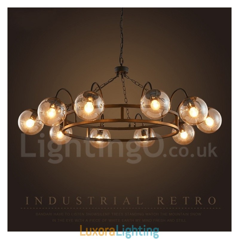 Designer Touch Decorative Industrial Style Steel Lighting Store Pendant Chandelier Light
