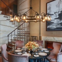 Designer Touch Decorative Industrial Style Steel Lighting Store Pendant Chandelier Light