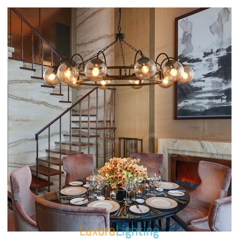 Designer Touch Decorative Industrial Style Steel Lighting Store Pendant Chandelier Light
