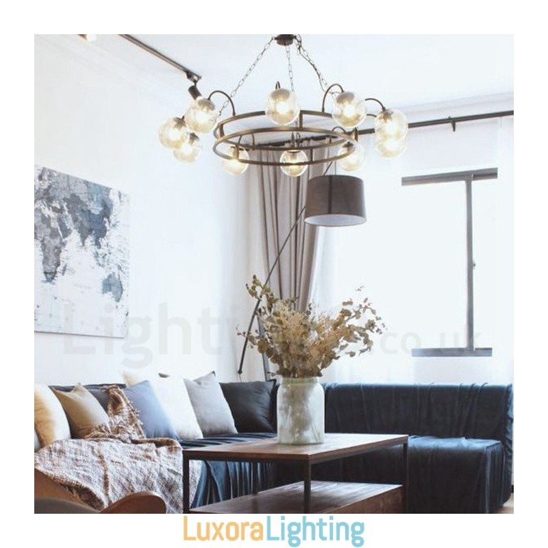 Designer Touch Decorative Industrial Style Steel Lighting Store Pendant Chandelier Light