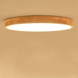 Designer Touch Decorative Ultra thin Round Wood Ceiling Lamp Solid Wood Acrylic Ceiling Lamp Nordic Lights