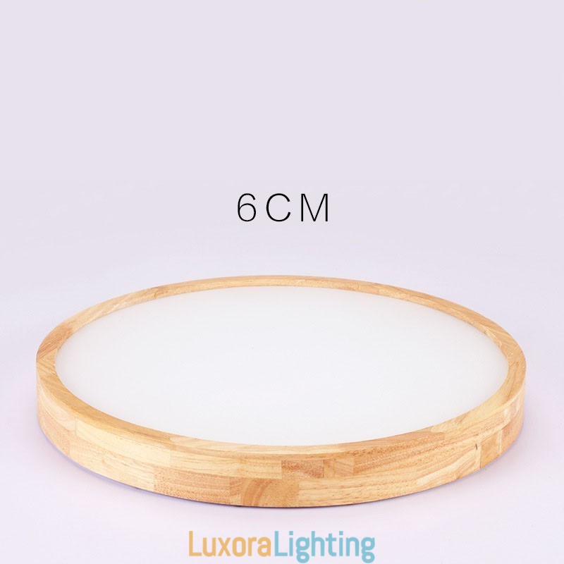 Designer Touch Decorative Ultra thin Round Wood Ceiling Lamp Solid Wood Acrylic Ceiling Lamp Nordic Lights