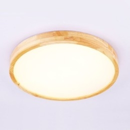 Designer Touch Decorative Ultra thin Round Wood Ceiling Lamp Solid Wood Acrylic Ceiling Lamp Nordic Lights