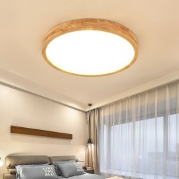 Designer Touch Decorative Ultra thin Round Wood Ceiling Lamp Solid Wood Acrylic Ceiling Lamp Nordic Lights