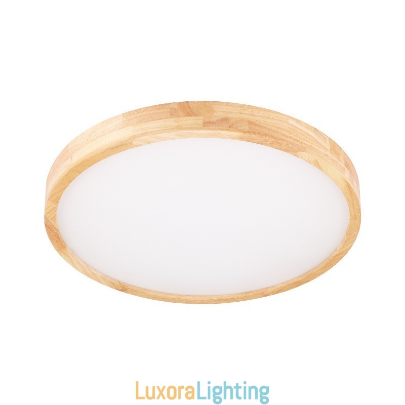 Designer Touch Decorative Ultra thin Round Wood Ceiling Lamp Solid Wood Acrylic Ceiling Lamp Nordic Lights