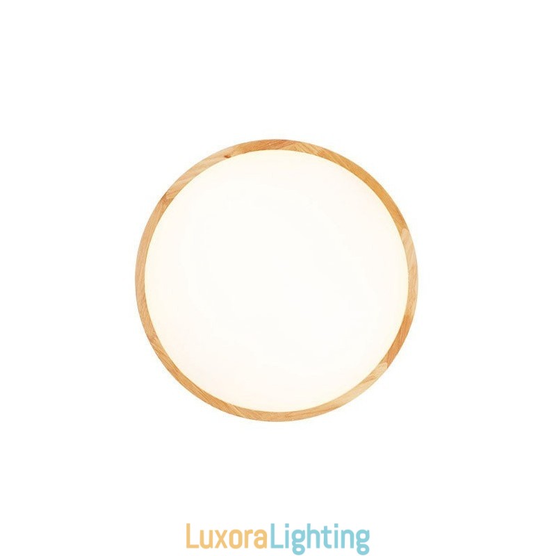 Designer Touch Decorative Ultra thin Round Wood Ceiling Lamp Solid Wood Acrylic Ceiling Lamp Nordic Lights