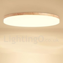 Designer Touch Decorative Nordic Round Ceiling Lamp Simple Modern Solid Wood Lamp Ultra thin Ceiling Lamp