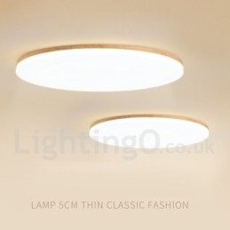 Designer Touch Decorative Nordic Round Ceiling Lamp Simple Modern Solid Wood Lamp Ultra thin Ceiling Lamp