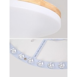 Designer Touch Decorative Nordic Round Ceiling Lamp Simple Modern Solid Wood Lamp Ultra thin Ceiling Lamp