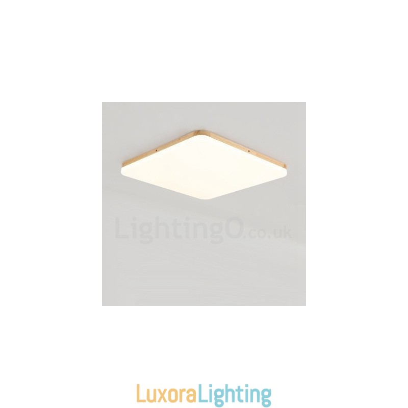 Designer Touch Decorative Ultra thin Square Solid Wood Acrylic Ceiling Lamp