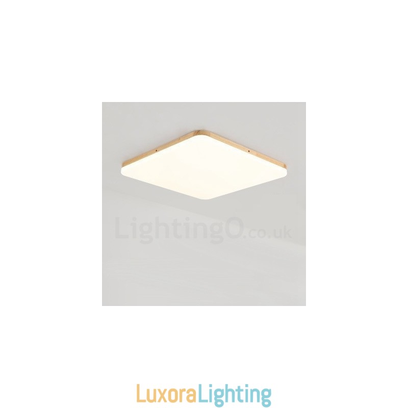 Designer Touch Decorative Ultra thin Square Solid Wood Acrylic Ceiling Lamp