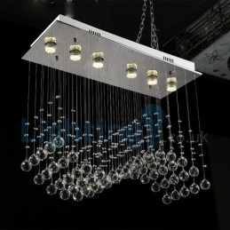Designer Touch Decorative Modern Contemporary Chandelier Flush mount Pendant Fixture Crystal Rain Drop Light