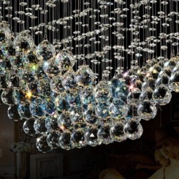 Designer Touch Decorative Modern Contemporary Chandelier Flush mount Pendant Fixture Crystal Rain Drop Light