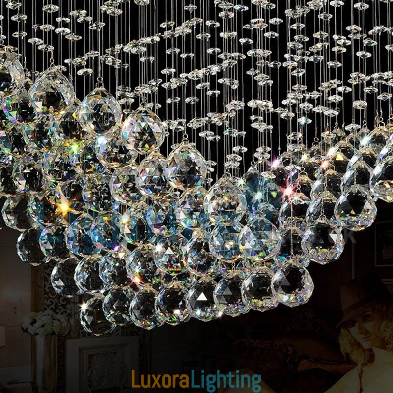 Designer Touch Decorative Modern Contemporary Chandelier Flush mount Pendant Fixture Crystal Rain Drop Light
