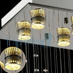 Designer Touch Decorative Modern Contemporary Chandelier Flush mount Pendant Fixture Crystal Rain Drop Light