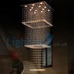 Designer Touch Decorative Modern Contemporary Chandelier Flush mount Pendant Fixture Crystal Rain Drop Light