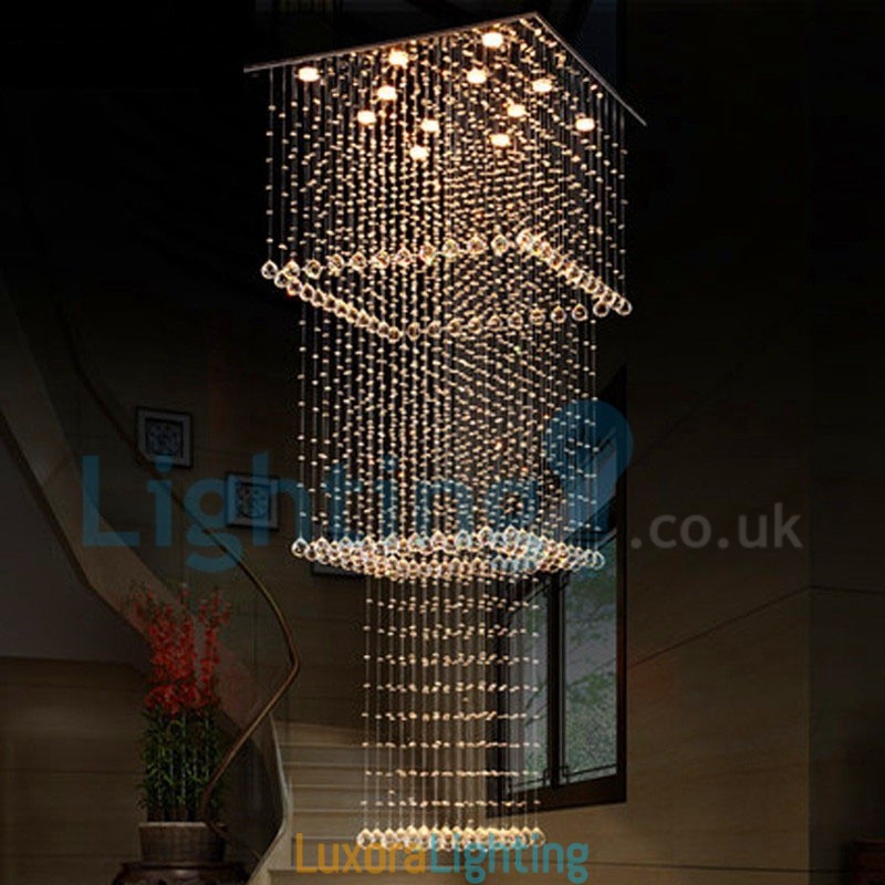 Designer Touch Decorative Modern Contemporary Chandelier Flush mount Pendant Fixture Crystal Rain Drop Light