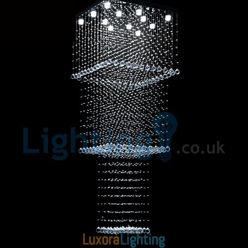 Designer Touch Decorative Modern Contemporary Chandelier Flush mount Pendant Fixture Crystal Rain Drop Light