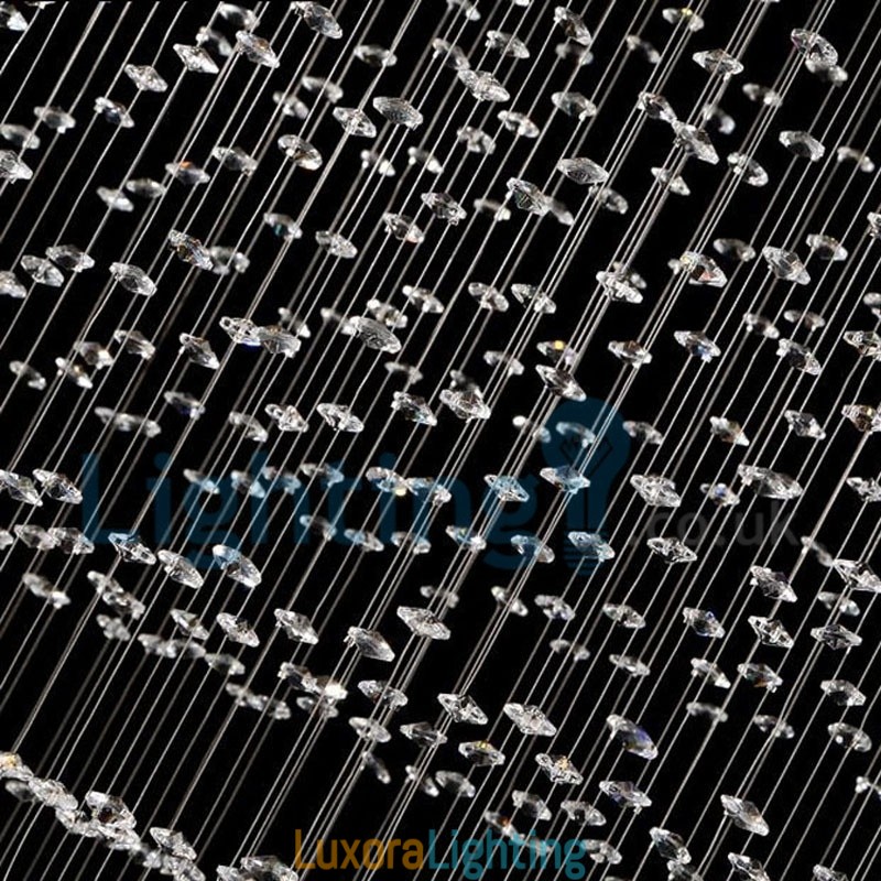 Designer Touch Decorative Modern Contemporary Chandelier Flush mount Pendant Fixture Crystal Rain Drop Light