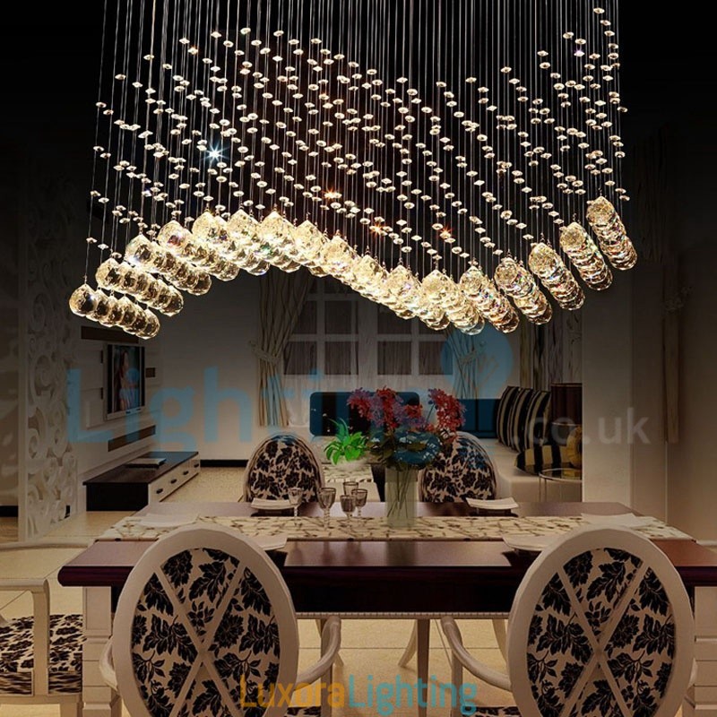 Designer Touch Decorative Modern Contemporary Chandelier Flush mount Pendant Fixture Crystal Rain Drop Light