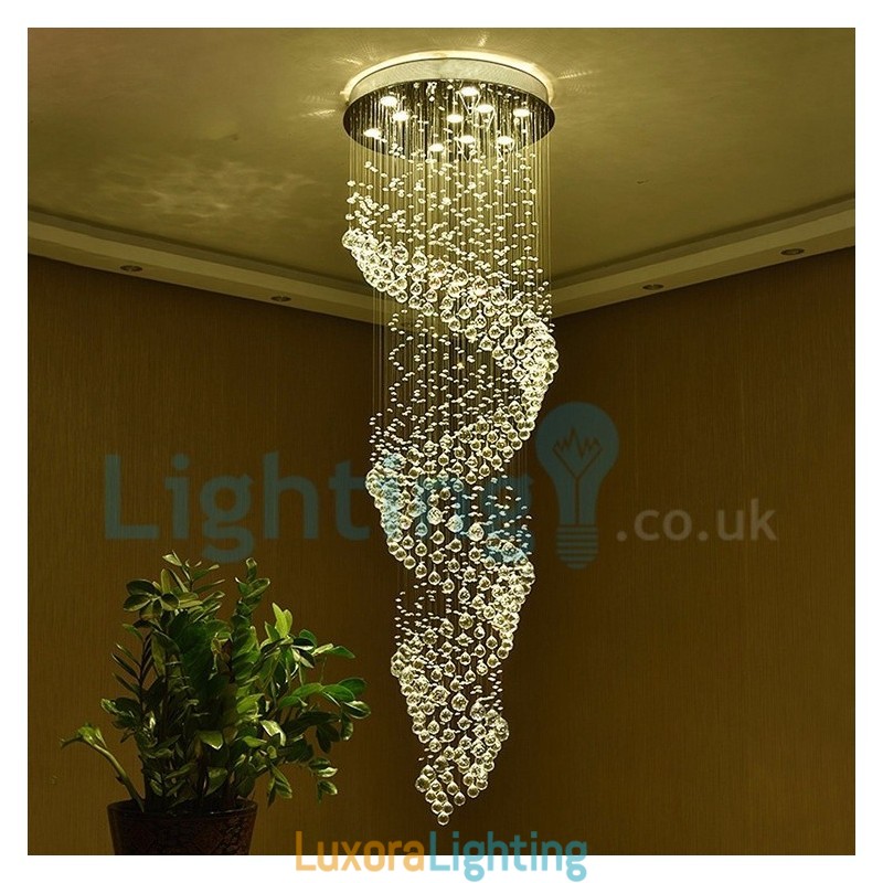 Designer Touch Decorative Modern Contemporary Chandelier Flush mount Pendant Fixture Crystal Rain Drop Light